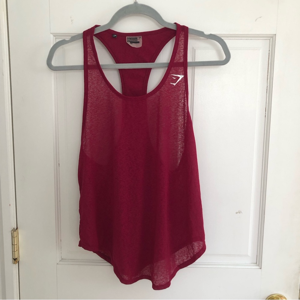 Gymshark Slit Back Lightweight Fuchsia Pink Tank Top